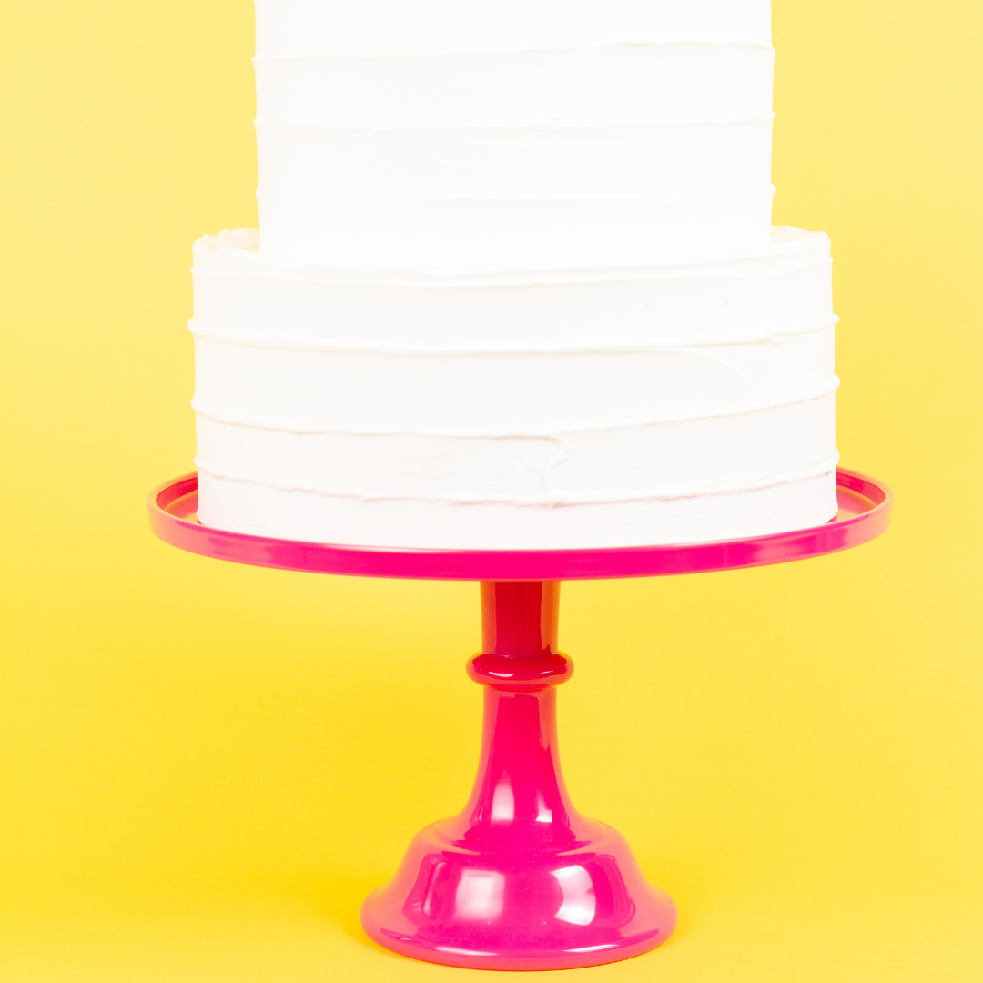 Hot Pink Melamine Pedestal Cake Stand