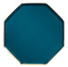 dark teal and gold dinner plate 