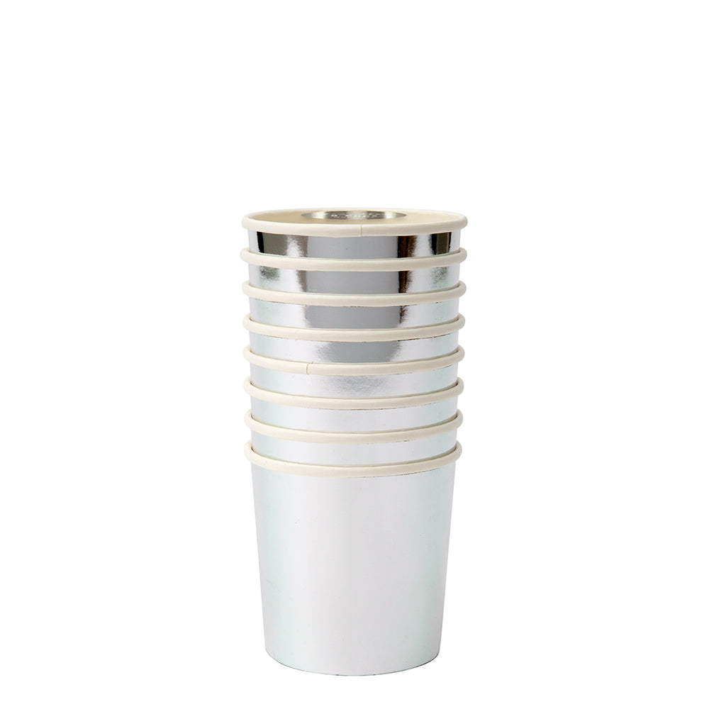 silver paper tumbler cups