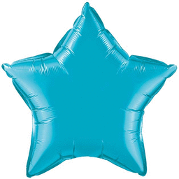 19" Turquoise Star Balloon