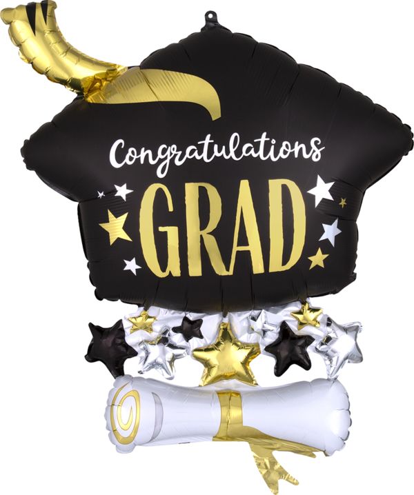 25" Cap and Diploma Graduation Balloon