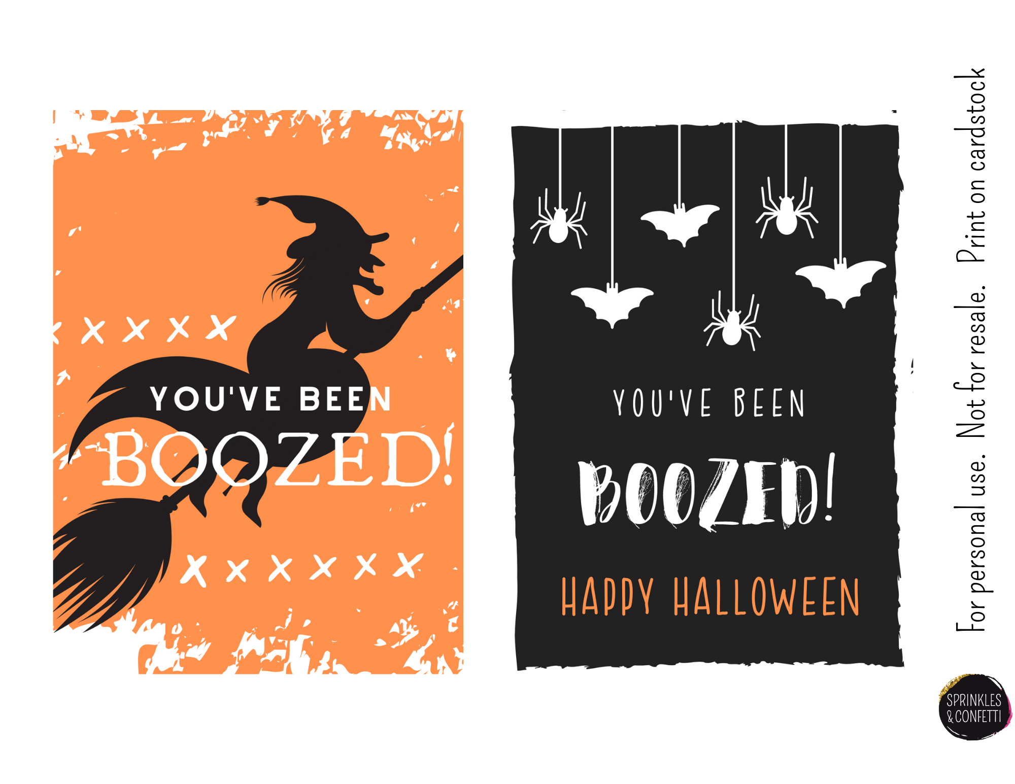 Halloween You've Been Boozed Printable