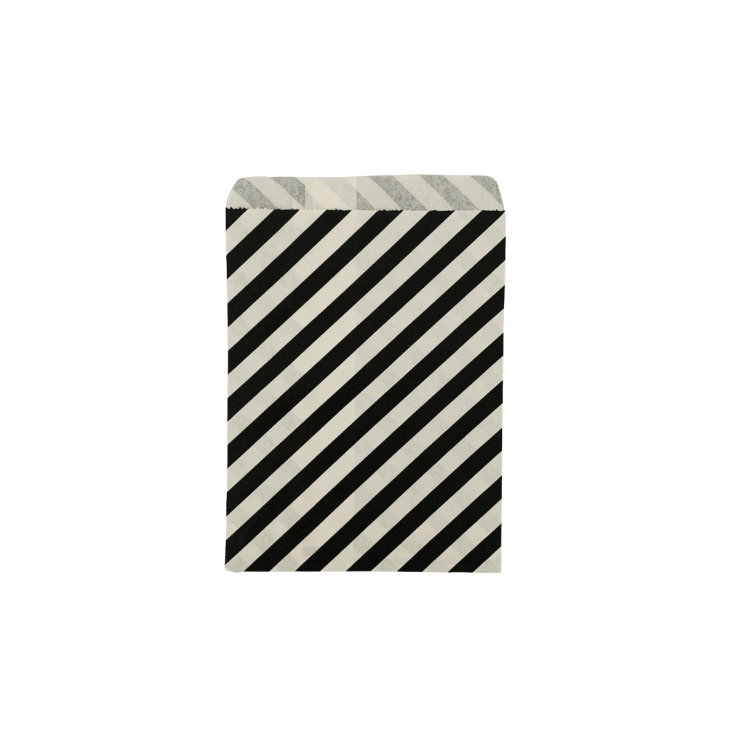 Black Stripe Paper Treat Bags