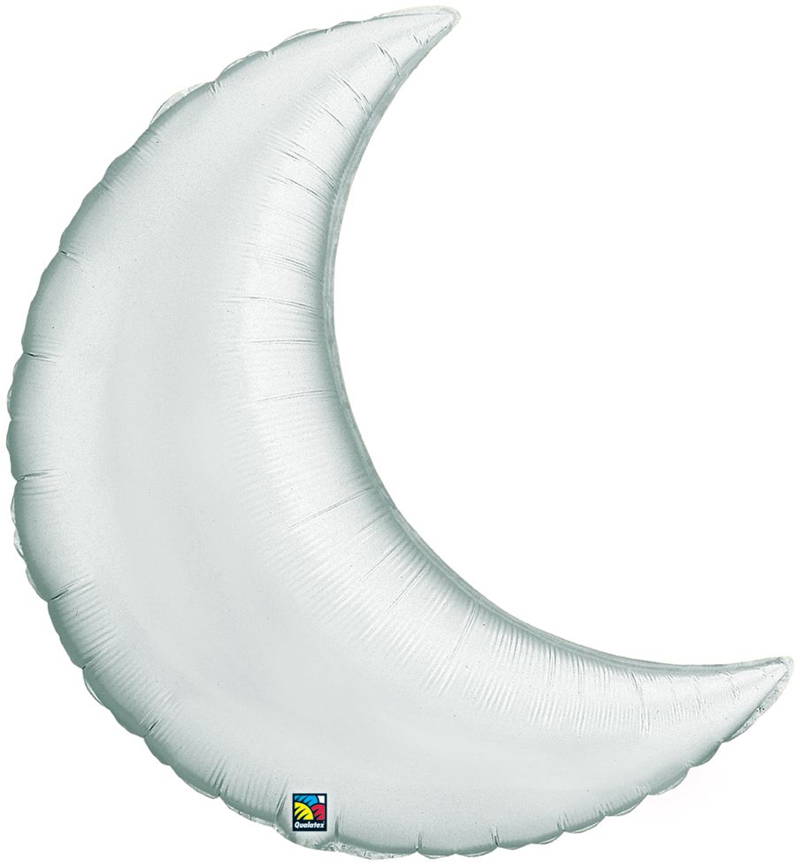 large silver foil moon balloon
