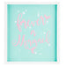 Forever a Mermaid Party Decor Aqua blue background sign with pink font