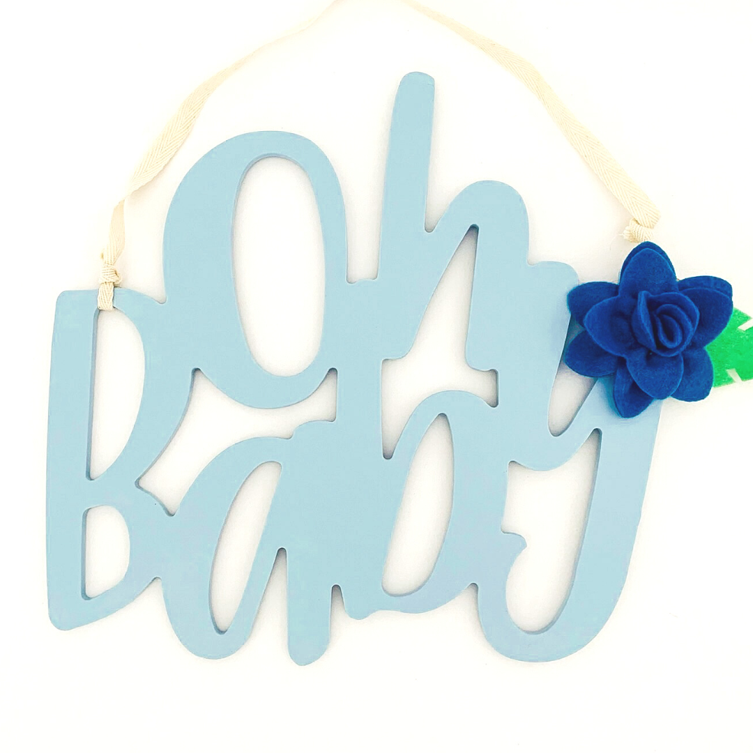 Blue Oh Baby Sign