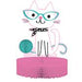 cat lover 3d party centerpiece features white cat with fun glasses and playful smile