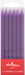 12 purple slim candles