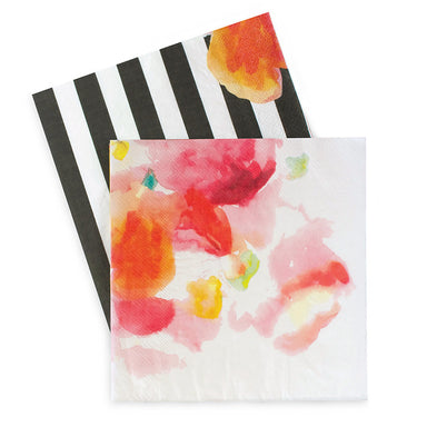 colorful modern floral escape napkin 