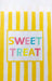 yellow and white stripe sweet treats paper party favor bags 