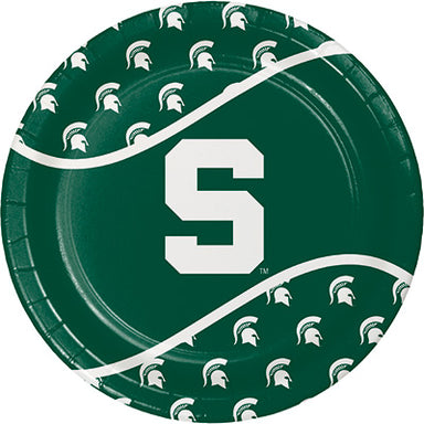 Michigan State Spartans Luncheon Plate on Green 