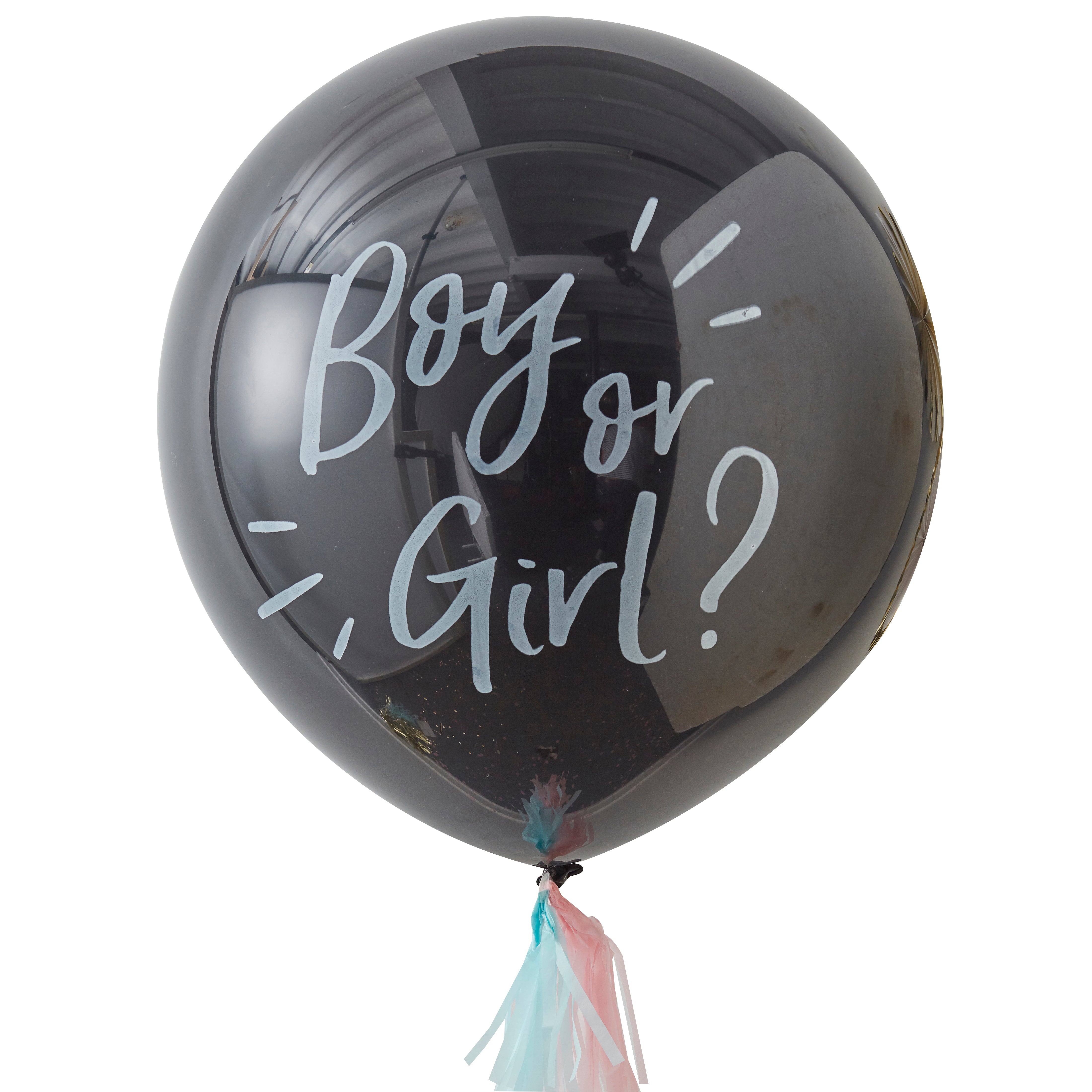 black gender reveal balloon kit 