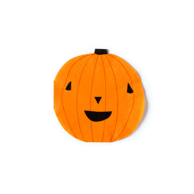 Orange Pumpkin  Halloween Napkin with happy pumpkin face | Kid Halloween Party | Adult Halloween Party 