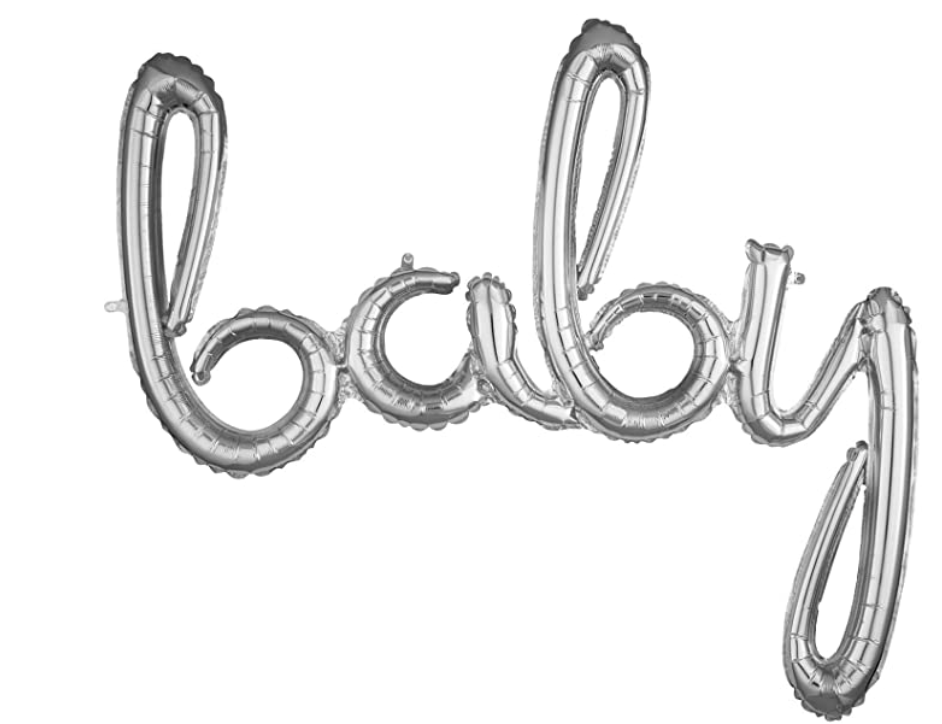 Silver Baby Balloon