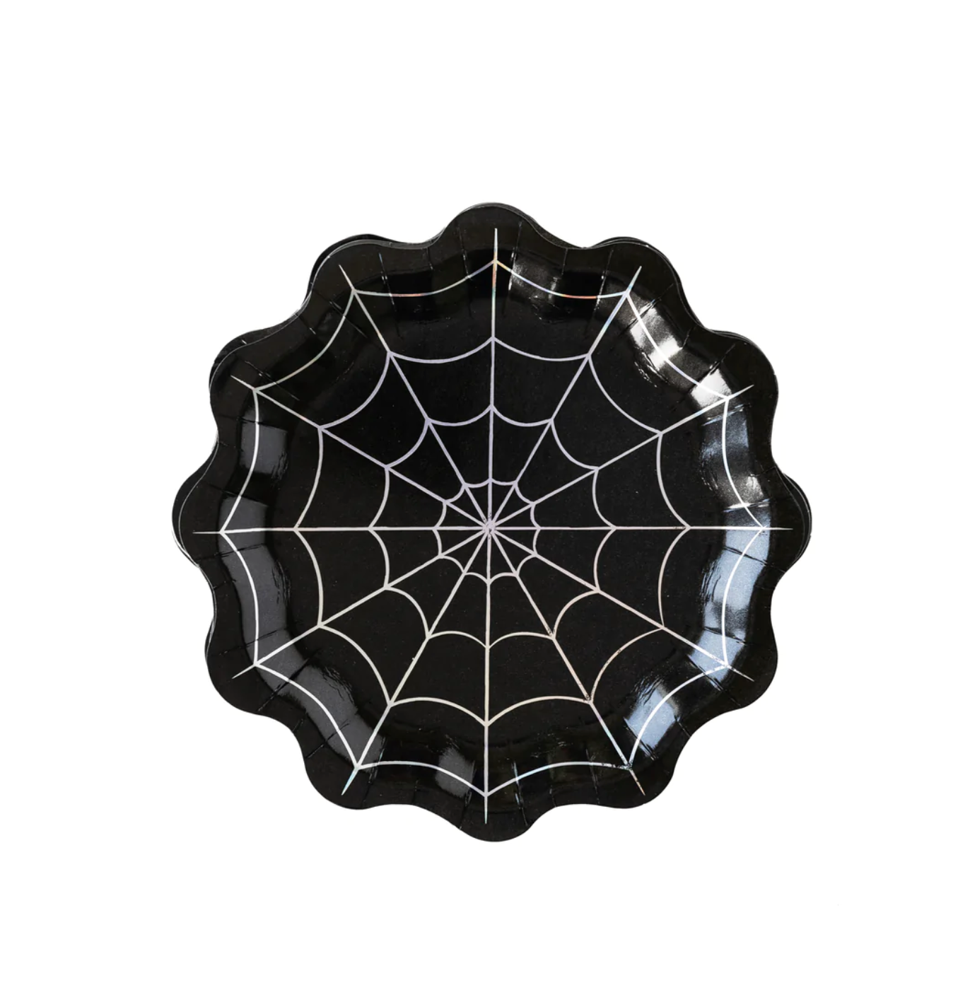 Halloween Holographic Spider Web Shaped Plate