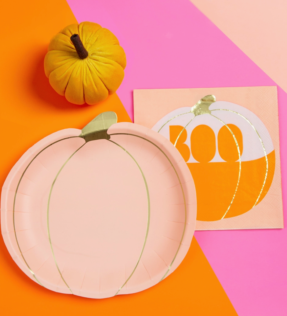 Colorful Pumpkin Shaped Plate