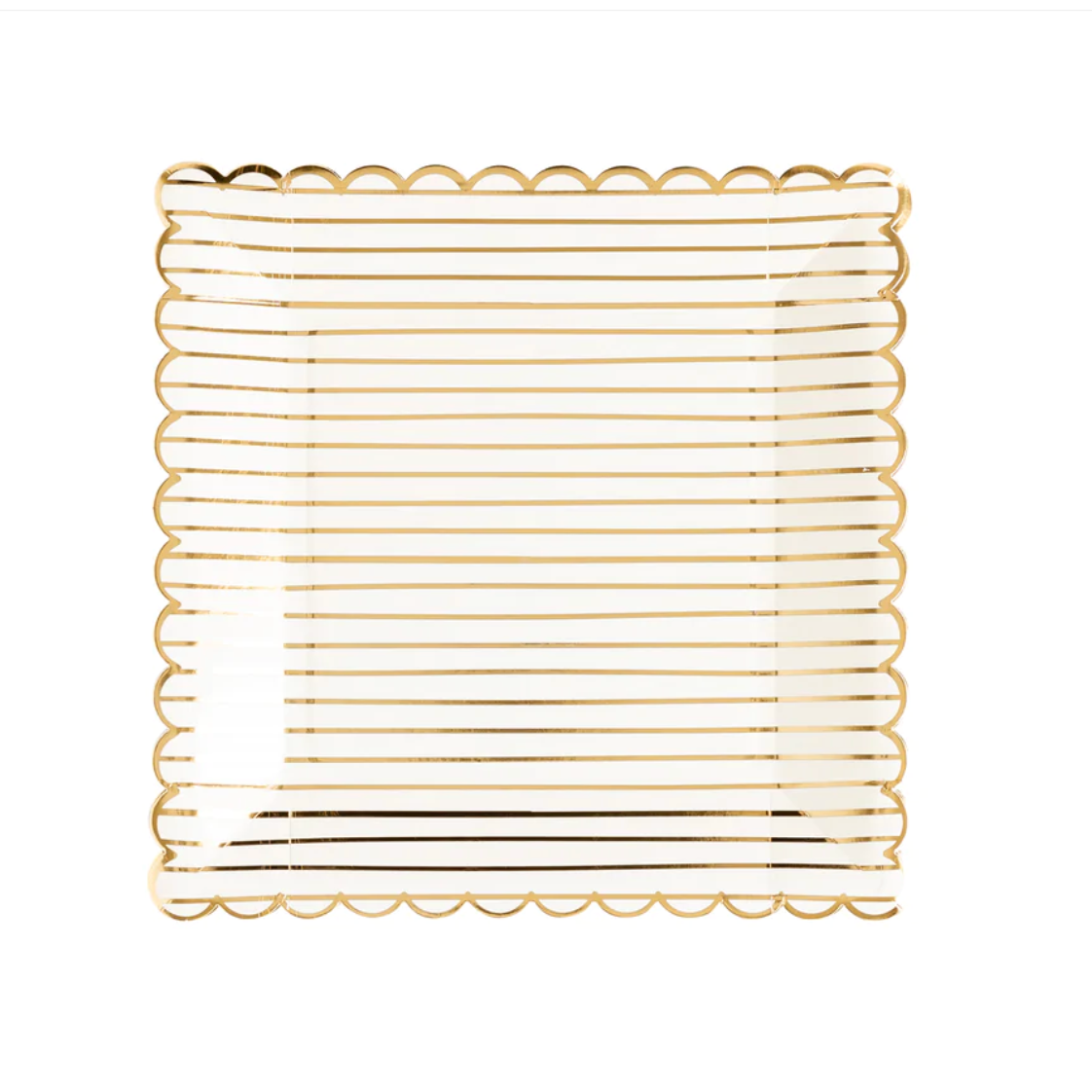 Holiday Gold Stripe Plate