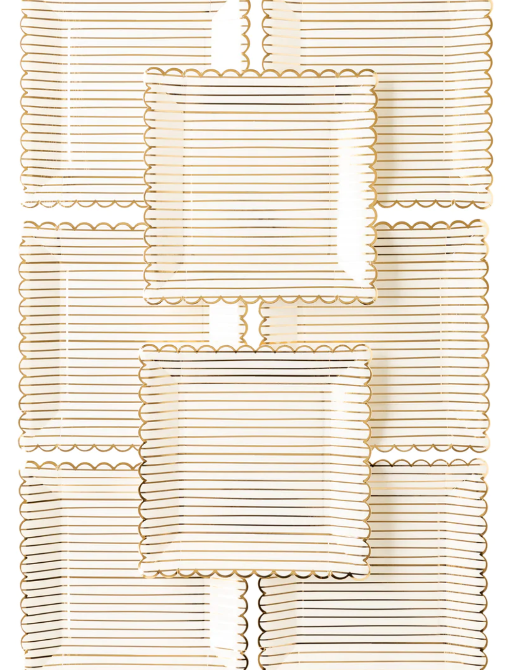 Holiday Gold Stripe Plate