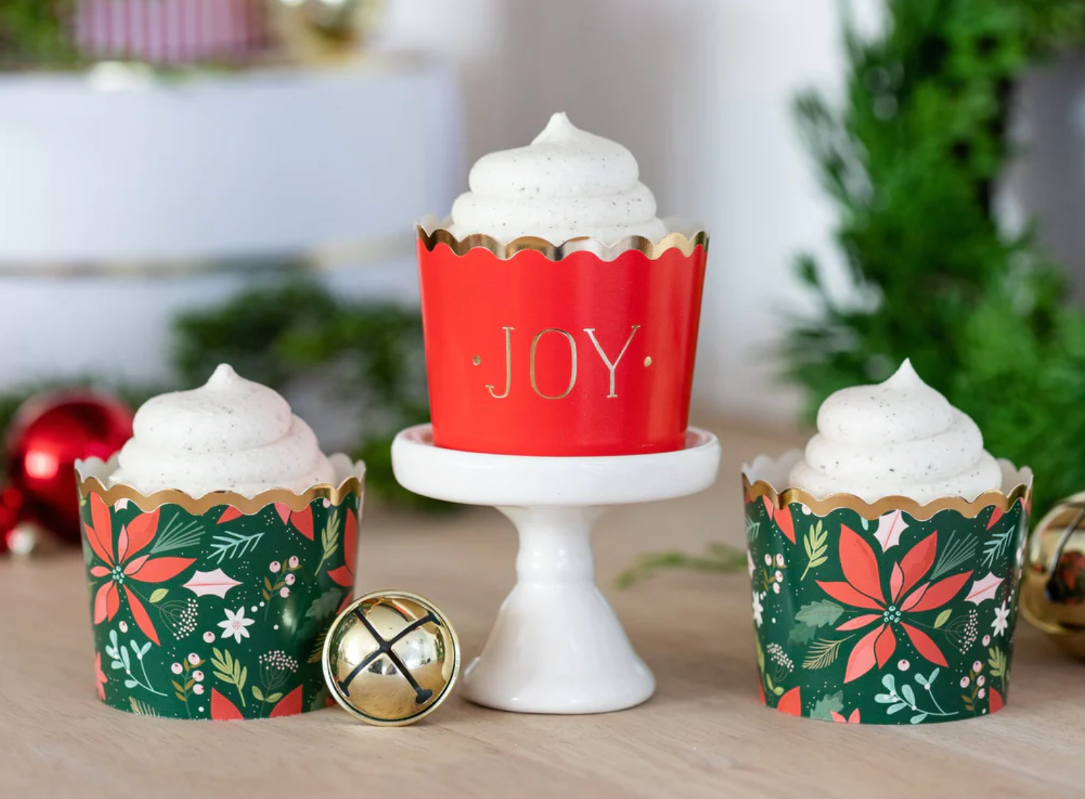 Poinsettia Food Snack Cups