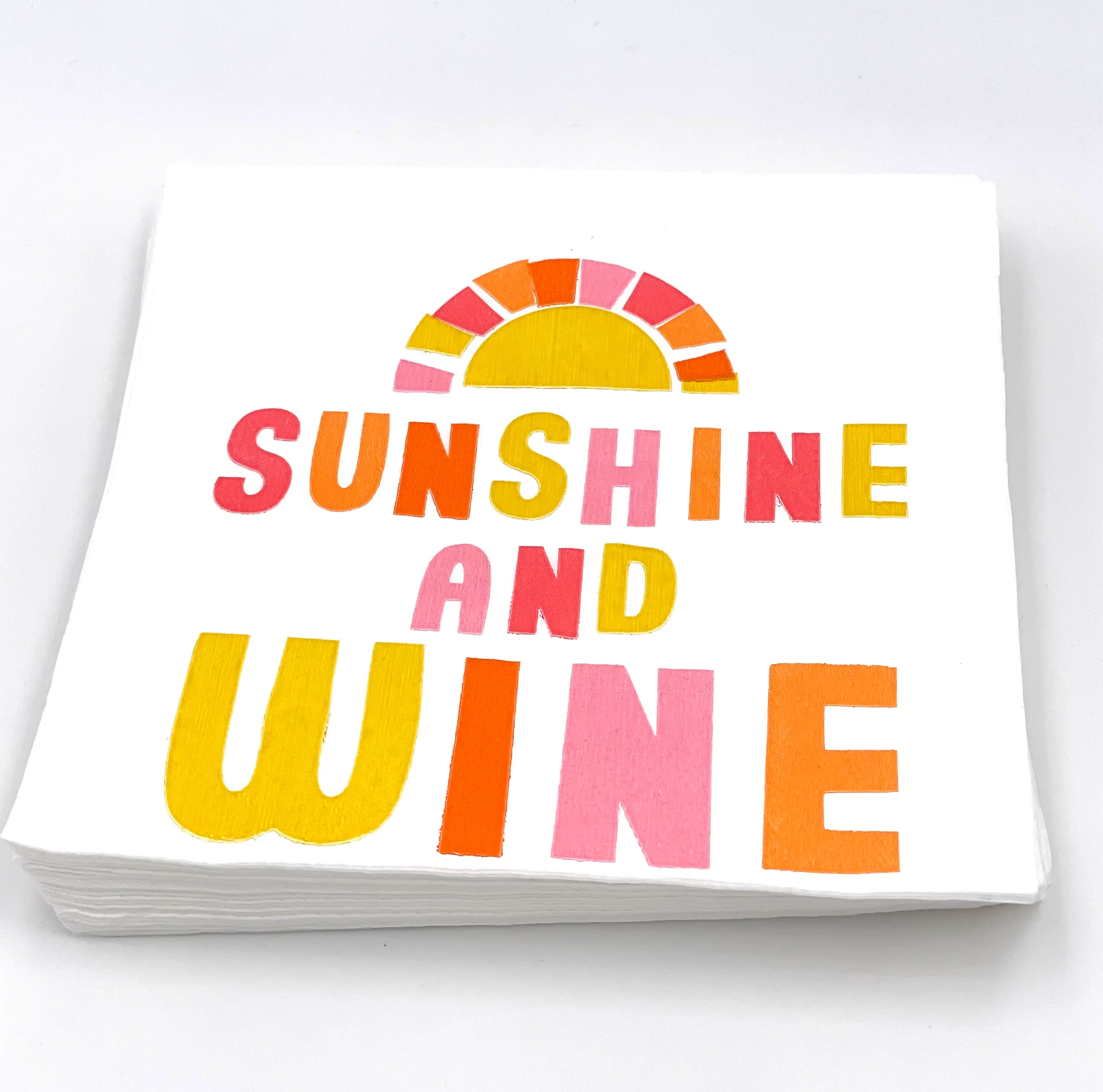 Sunshine and Wine Beverage Napkin