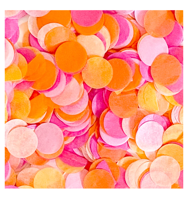 Pink and Orange Confetti