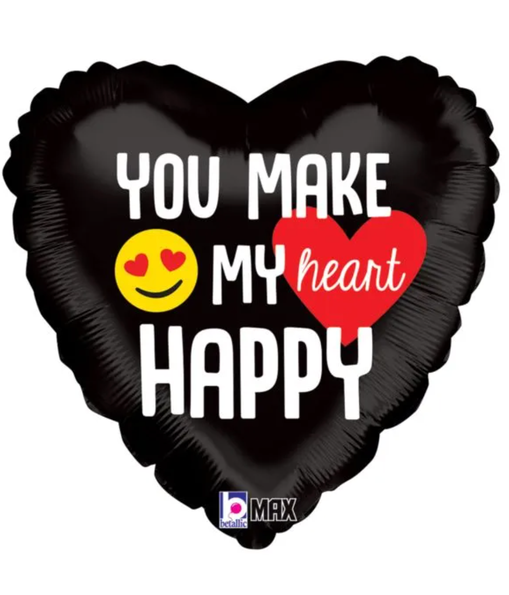 18" Happy Heart Eye Emoji Balloon