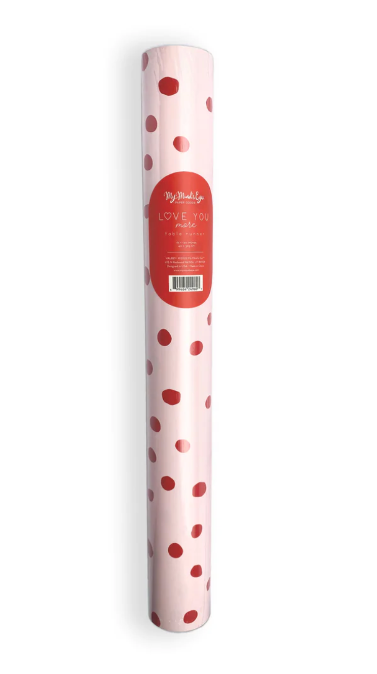 Red Dots Valentine Paper Table Runner