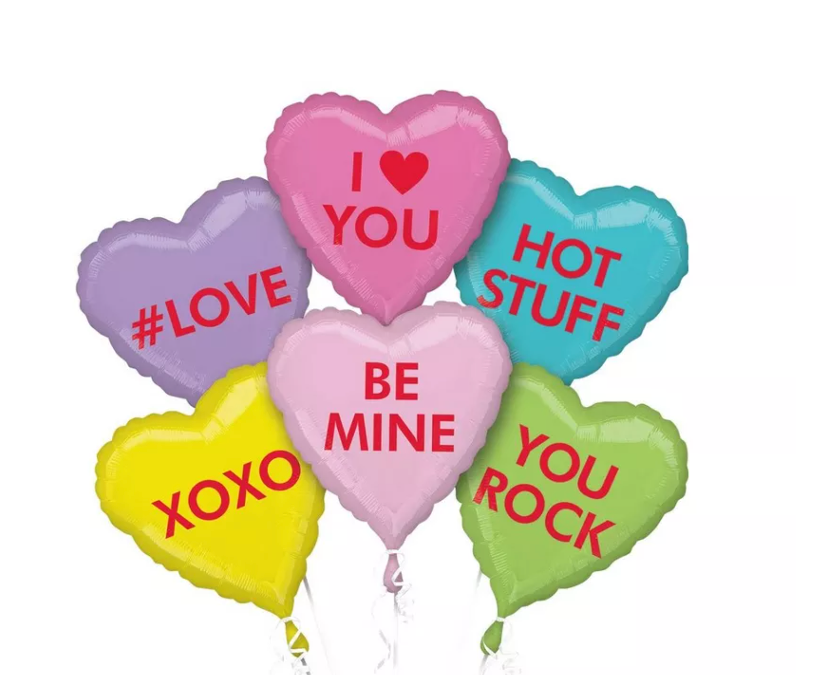 Candy Hearts Valentine Balloons