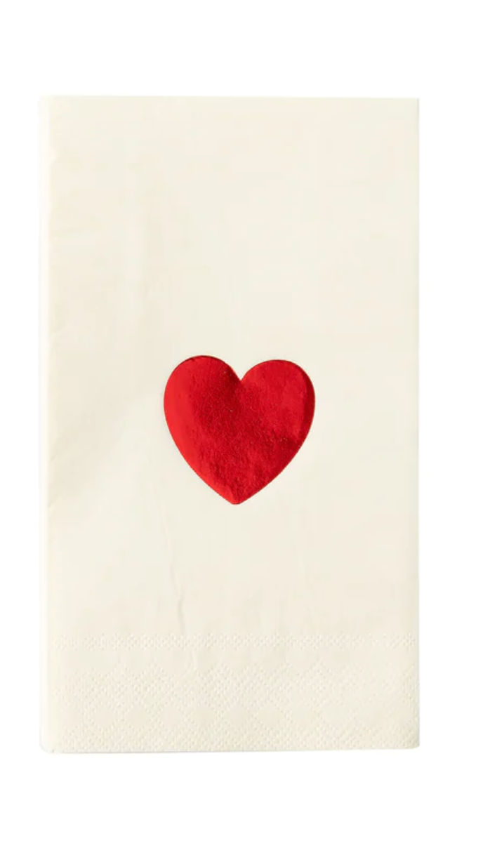 Red Heart Guest Napkin