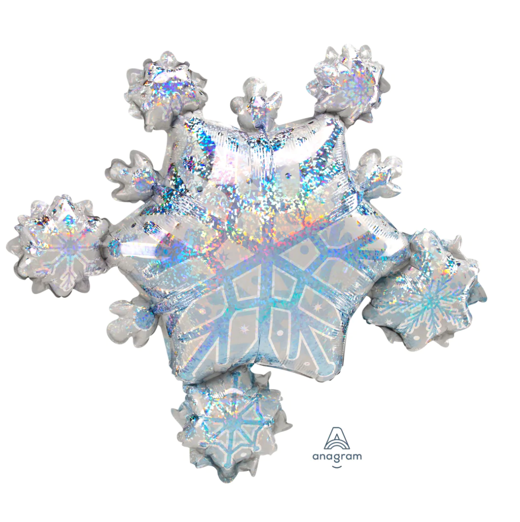 32" Snowflake Cluster Prism Balloon