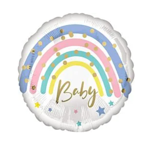 17" Baby Pastel Rainbow Balloon