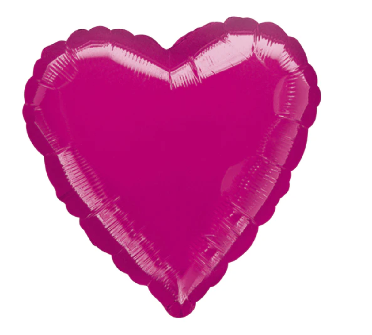 18" Fuchsia Metallic Pink Heart Balloon
