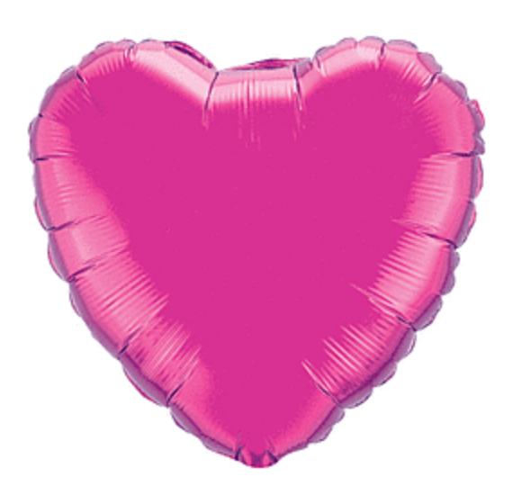 18" Magenta Pink Heart Balloon