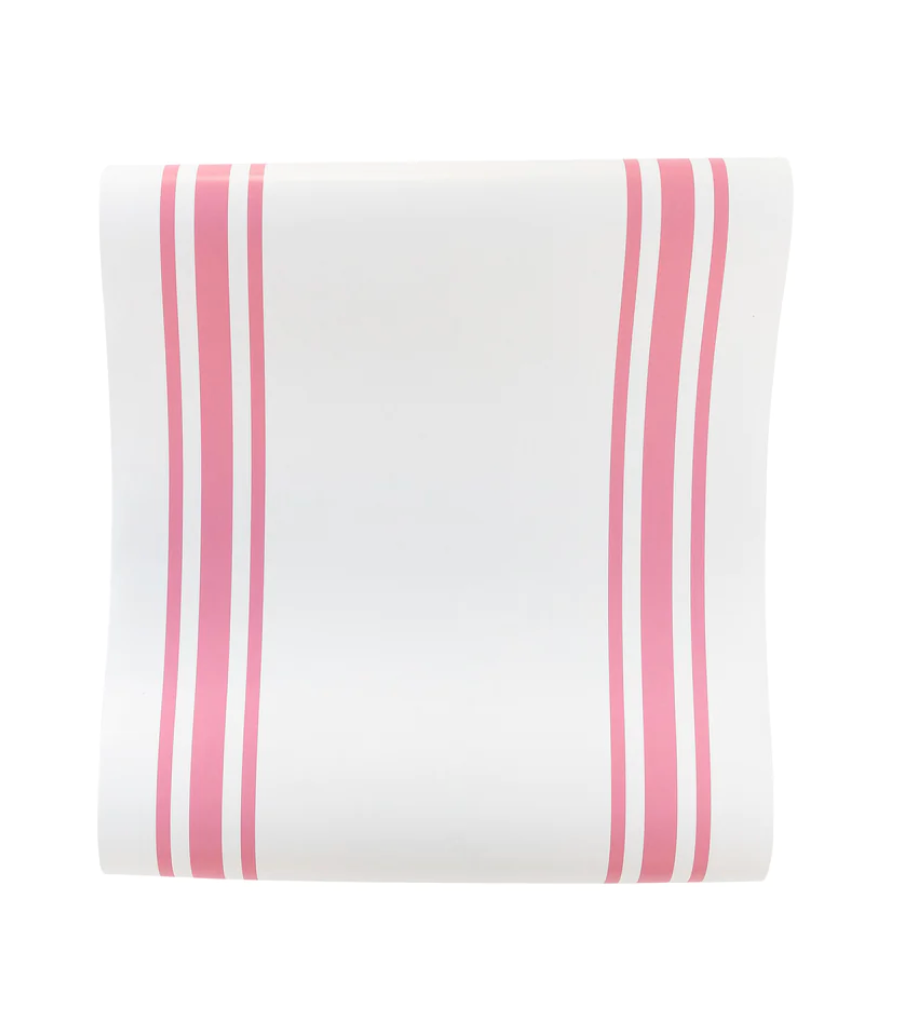 Pink Striped Table Runner