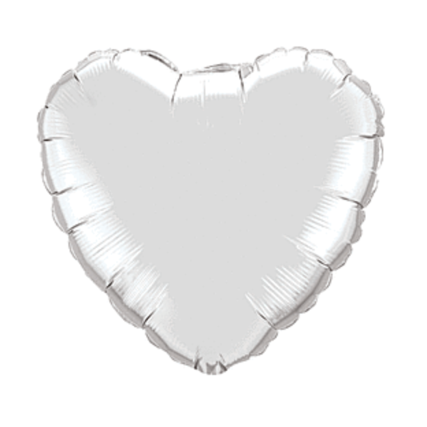 18" Silver Heart Balloon