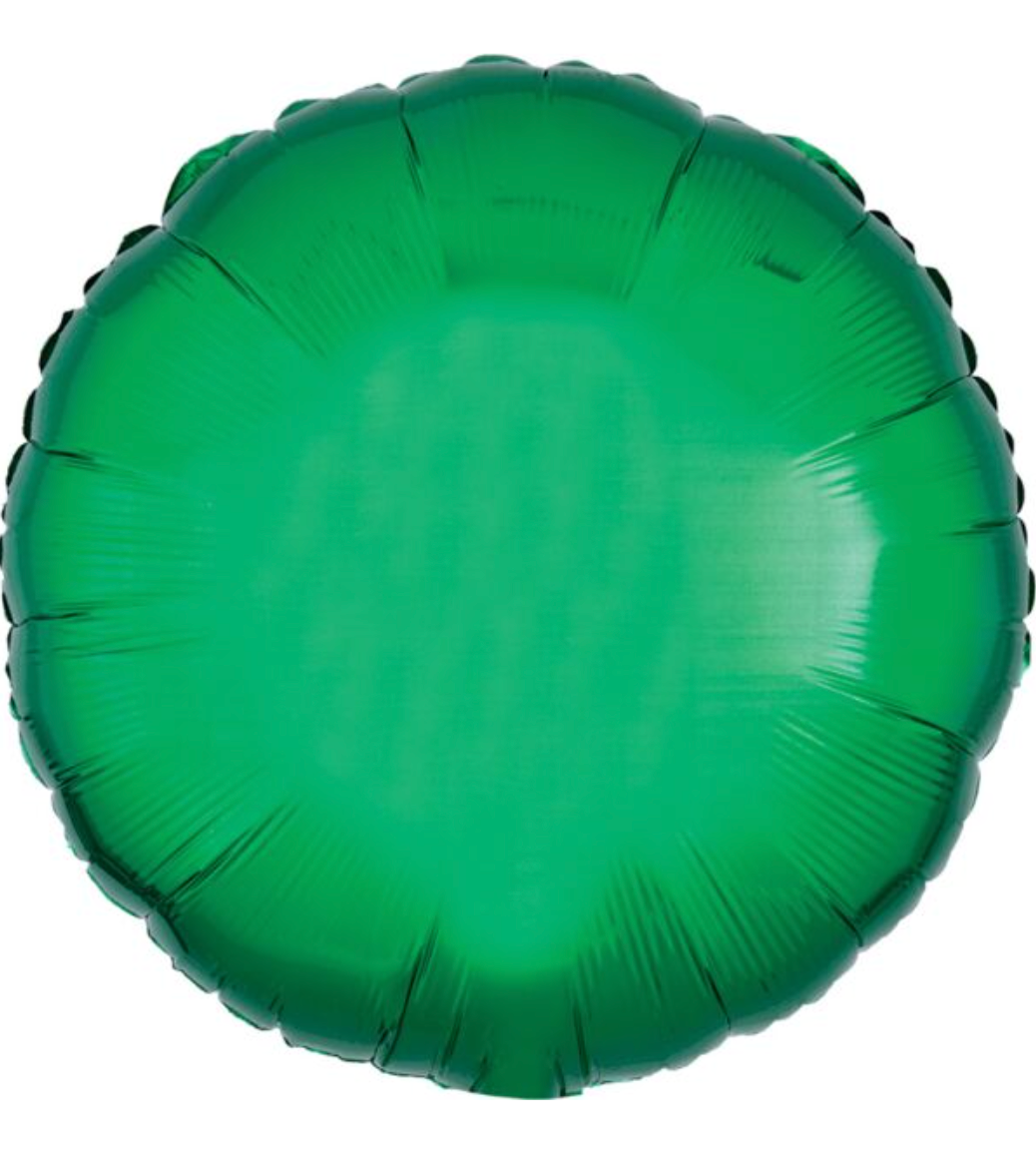 17" Metallic Green Round Balloon