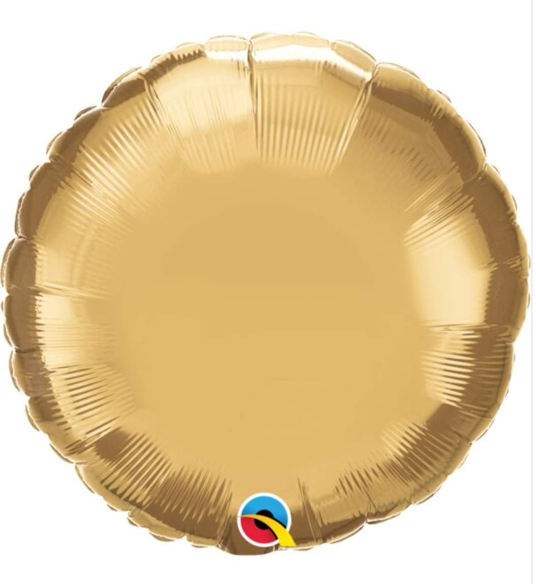 18" Chrome Gold Round Balloon