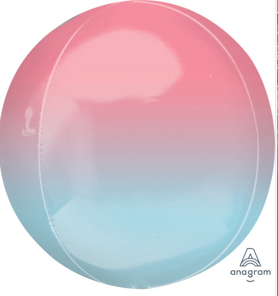 16" Pink and Blue Orbz Balloon