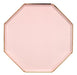 pale pink and gold dinner plate 