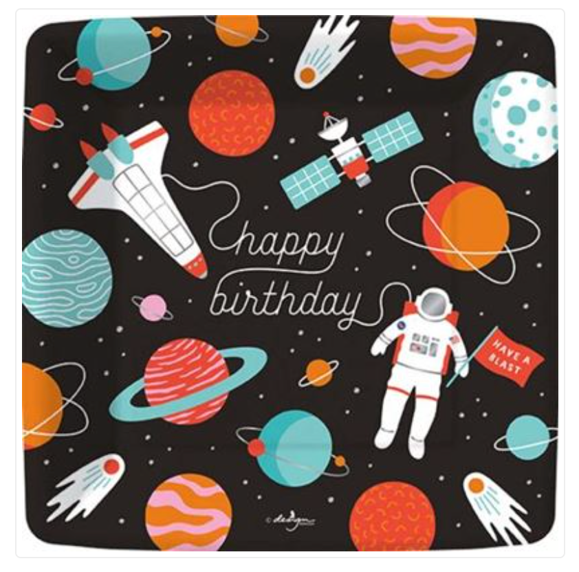 Outer Space Dessert Plates
