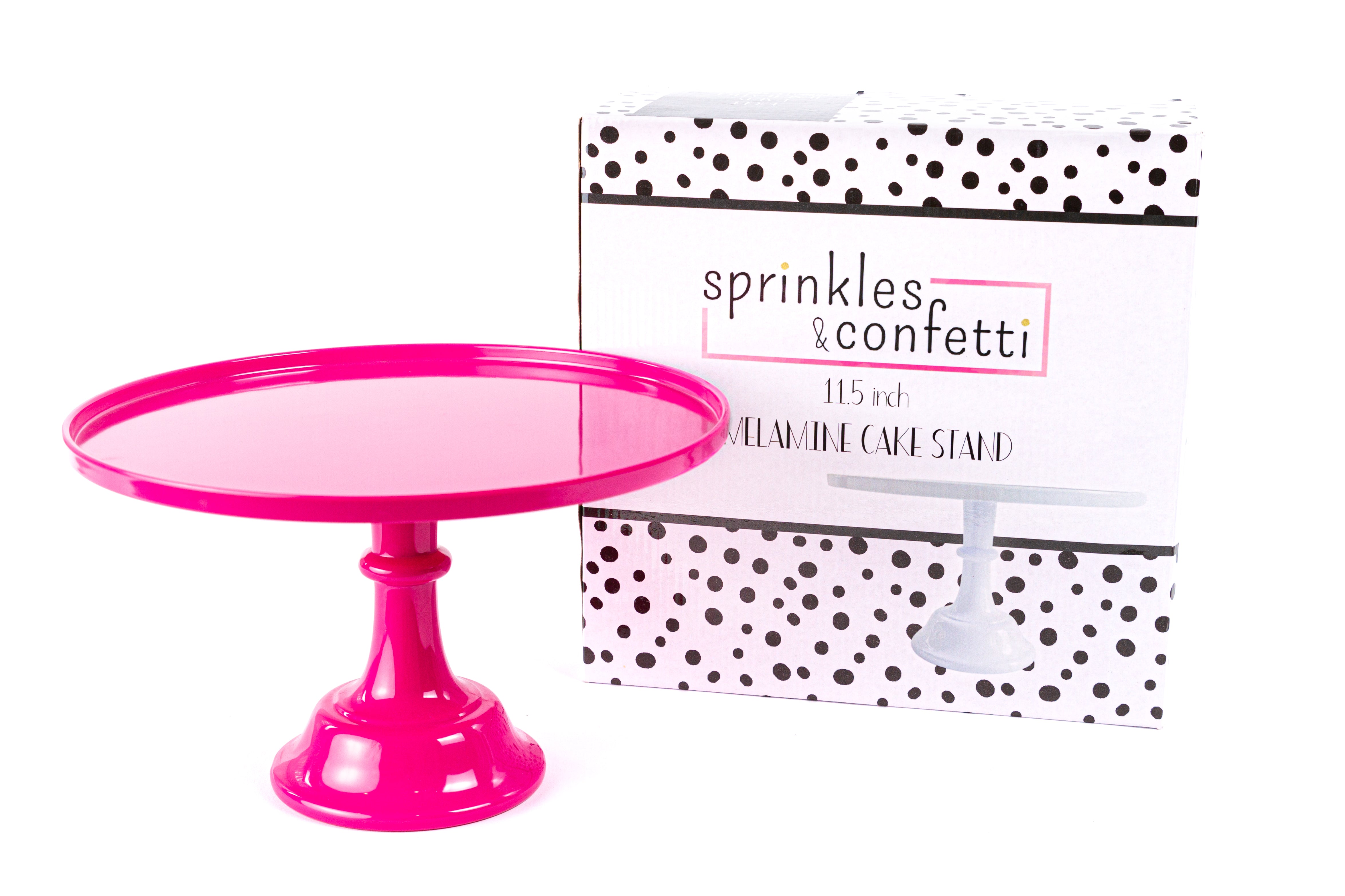 Melamine Hot Pink Pedestal Cake Stand Plastic Cake Display