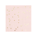 blush pink beverage cocktail napkin with gold confetti foil 
