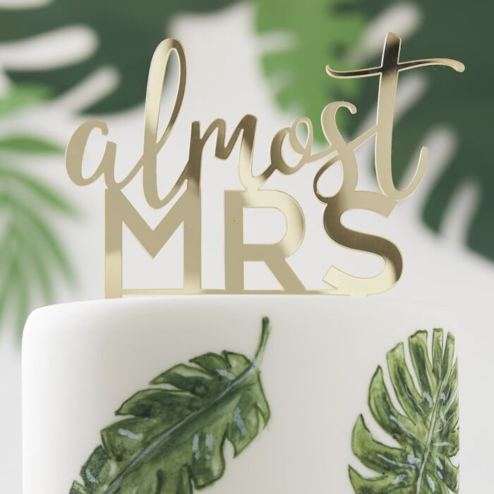 Almost Mrs. Cake Topper
