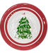 green and red Christmas party plate HAVE YOURSELF A MERRY CHRISTMAS TREE SERVING TRAY