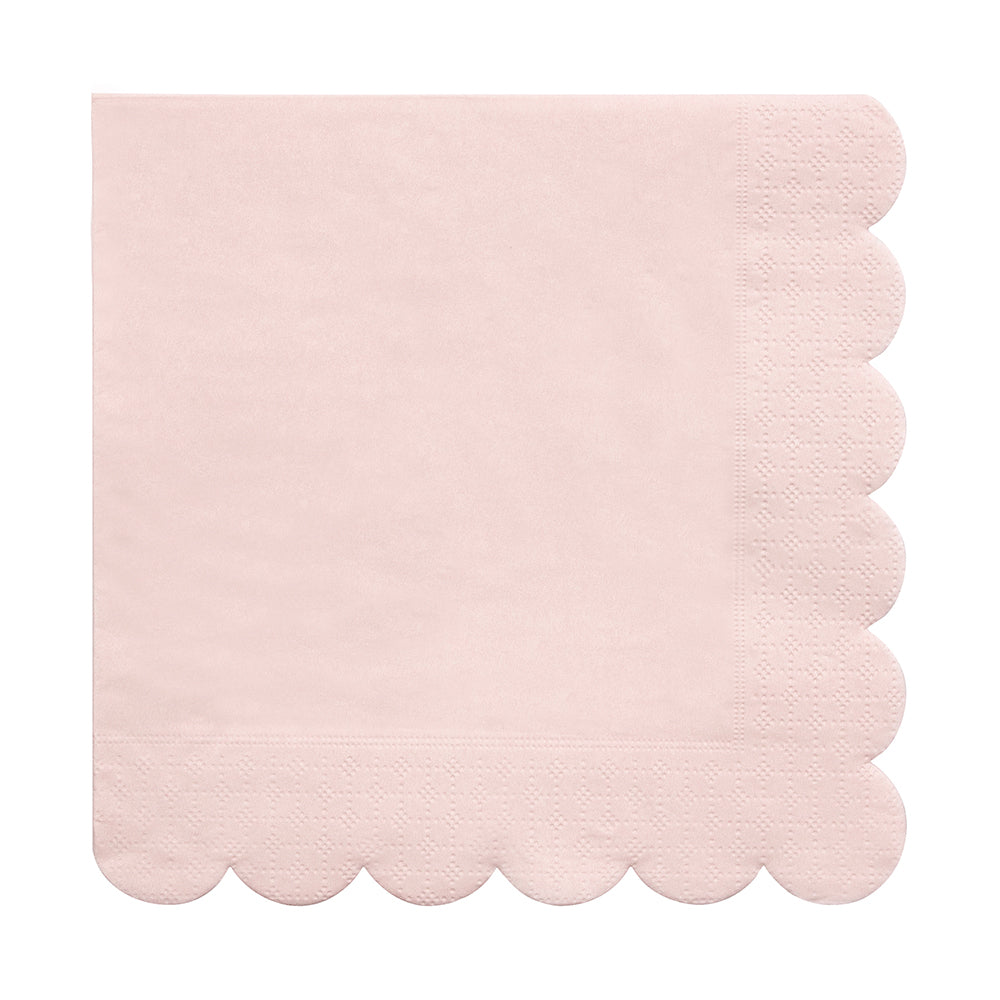 pink scalloped edge napkin 