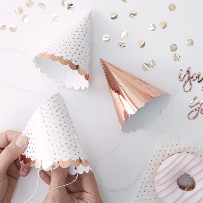 Rose Gold Party Hats