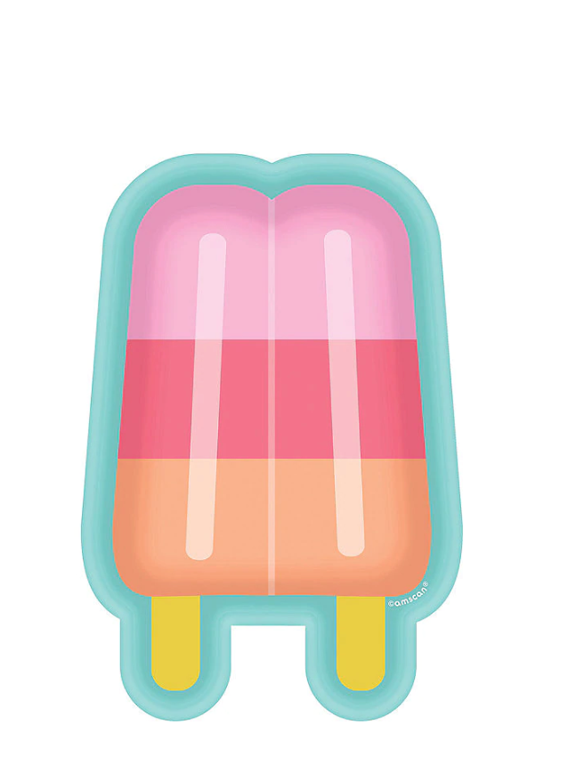 colorful Popsicle and ice cream party plates 