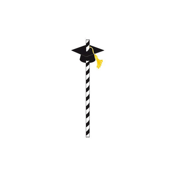 Graduation Cap Straw