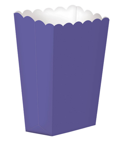 Purple Popcorn Snack Boxes, party suppliers 